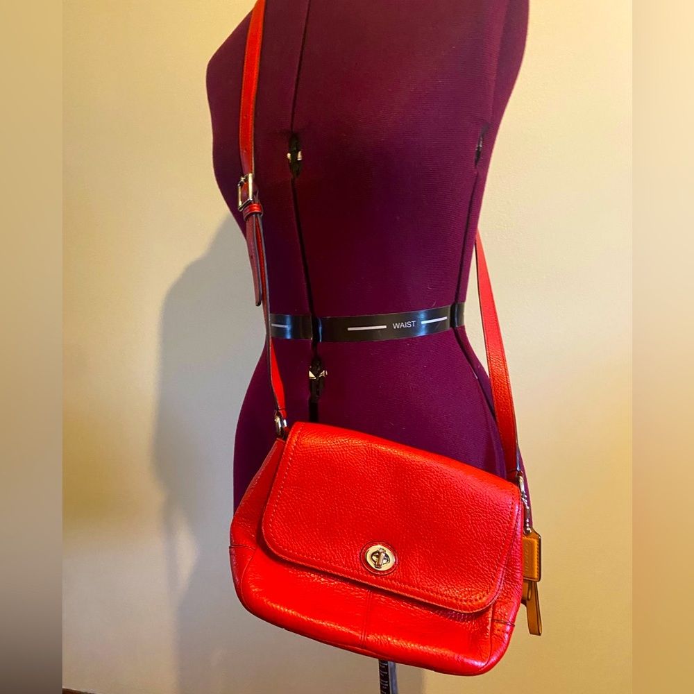 Coach Red Leather Crossbody Bag